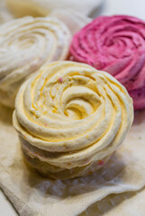 Natural marshmallows with berry and fruit flavor