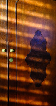 Window Light and Shadows on Antique Wood Panel