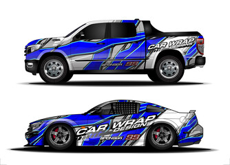 Fototapeta premium abstract background vector for racing car wrap design and vehicle livery