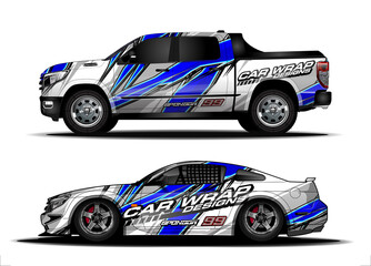 Fototapeta premium abstract background vector for racing car wrap design and vehicle livery