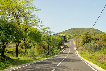 Road heading North on the island of Fogo