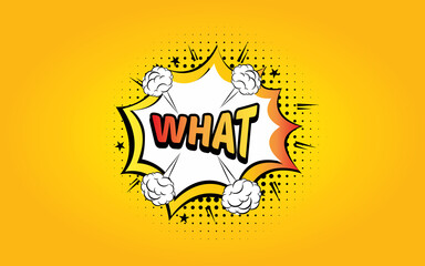 Illustration of the comic style of what wording template design