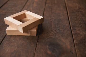 background wooden brown there are laid out wooden rectangles