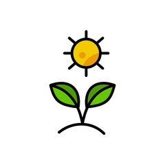 sunlight vector illustration icon