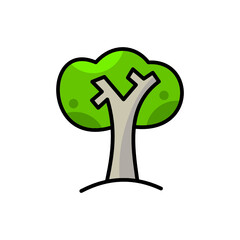 tree coloured vector icon