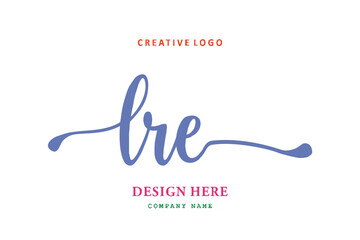 LRE lettering logo is simple, easy to understand and authoritative