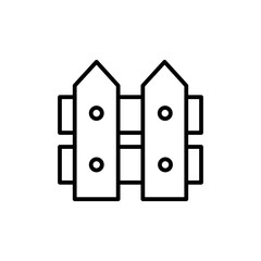 fence outline vector illustration