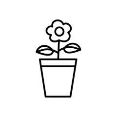 flowerpot vector illustration icon
