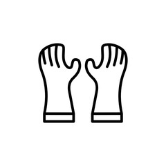gloves outline vector illustration