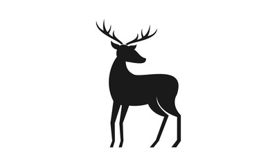 Deer looking back vector design