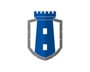 Blue fortress in the shield protection