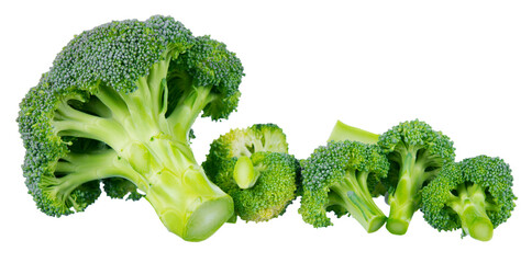Fresh broccoli isolated on white background