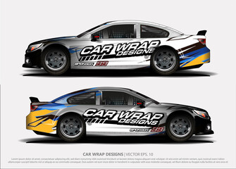 Fototapeta premium abstract background vector for racing car wrap design and vehicle livery 