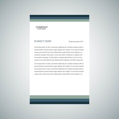 simple Business letterhead template vector illustration