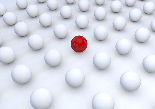 3D illustration of highlighted spheres to represent leaders and their successful teams