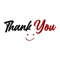 the thank you sentence and the smile icon below