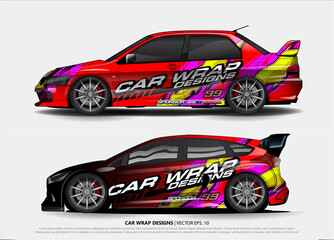 abstract background vector for racing car wrap design and vehicle livery 