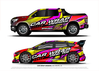 Obraz premium abstract background vector for racing car wrap design and vehicle livery 