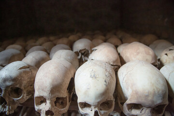 Human Skulls from 1994 Rwandan Genocide