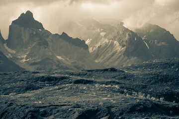 Fototapeta na wymiar Torres del Paine mountains in Patagonia