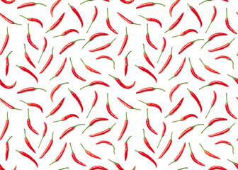 Seamless pattern with chilli pepper. Abstract background