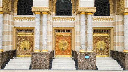 Door of entrance at Mosque in Arabian style on Klaten, Indonesia