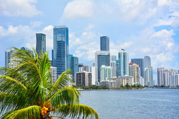 Fototapeta na wymiar Downtown Miami Beach in Florida