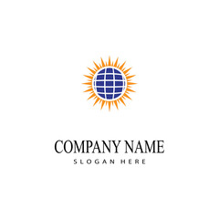 solar energy logo vector template