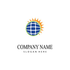 solar energy logo vector template
