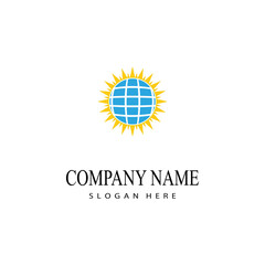 solar energy logo vector template