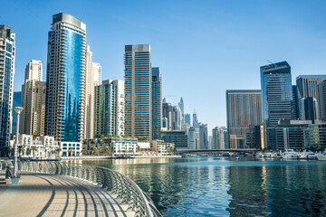 Obraz na płótnie Canvas skyscrapers in the Dubai Marina