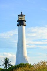 Cape Florida Lighthouse at Bill Baggs State Park at Key Biscayne in Miami, Florida