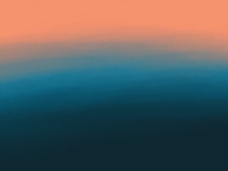 Hand painted color orange gradient blue background - obrazy, fototapety, plakaty