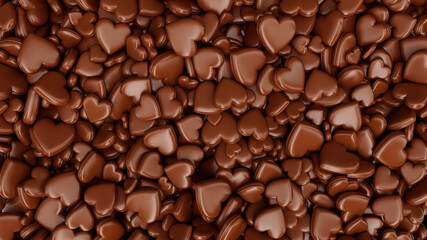 Heart shape chocolate backdrop
