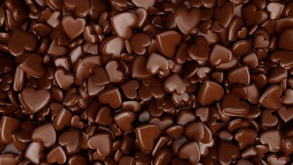 Heart shape chocolate backdrop