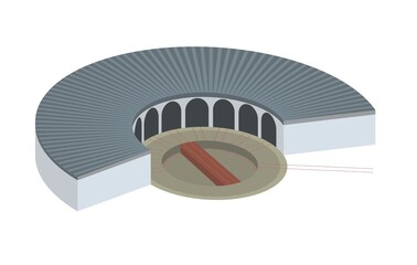 roundhouse simple illustration