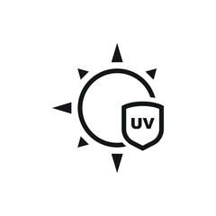 UV protection icon design. vector illustration