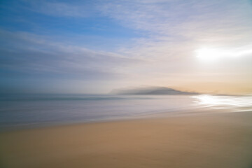 Fototapeta na wymiar Beach motion blur abstract