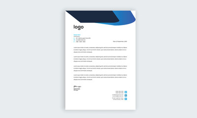  Professional corporate business letterhead templates for your project design, Vector illustration.