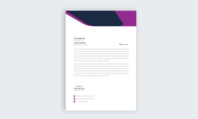  Professional corporate business letterhead templates for your project design, Vector illustration.