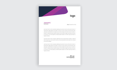  Professional corporate business letterhead templates for your project design, Vector illustration.