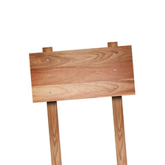 Wooden sign isolated on white. Wood old planks sign.