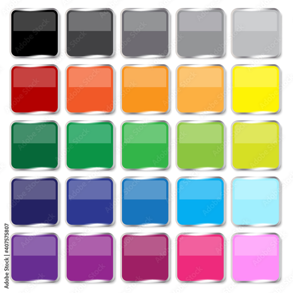Poster colored shiny squares. modern button for web design. teal background. abstract square. stock image. 