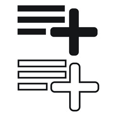 Obraz premium plus symbol icon in the business list