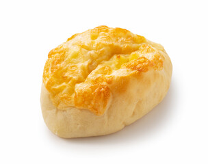 Cheese French bread placed on a white background