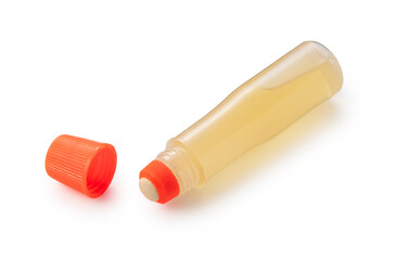 Liquid glue on a white background