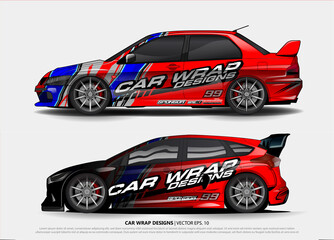 Car decal, truck and cargo van wrap design vector. Modern abstract background for car branding and vehicle livery

