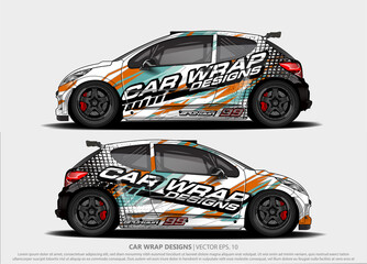 Car decal, truck and cargo van wrap design vector. Modern abstract background for car branding and vehicle livery

