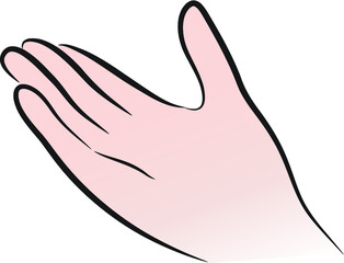 vector drawing hands 