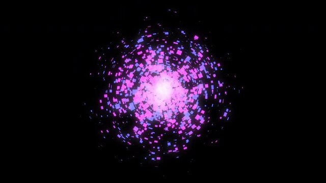 abstract geometric shape energy ball animation, fantastic glow starburst burst line effects, creative geometry digital motion graphic background